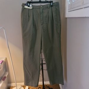 BRAND NEW DANIEL CREMIEUX OLIVE COLORED DRESS PANTS 35 X 32